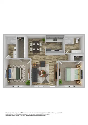 Floor plan Two Bedroom Two Bath Classic