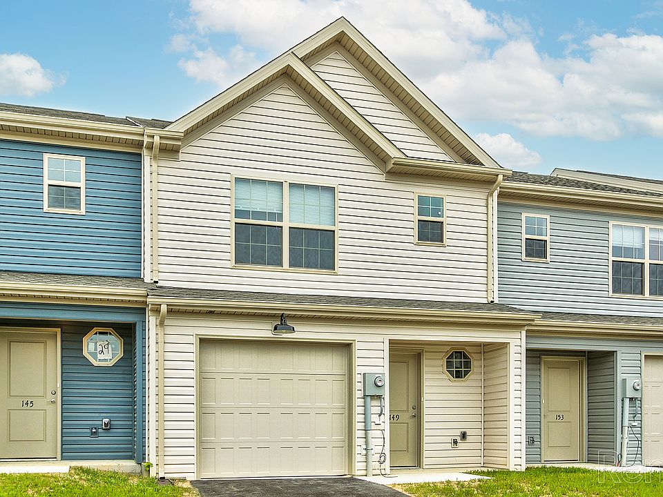 Front of townhomes