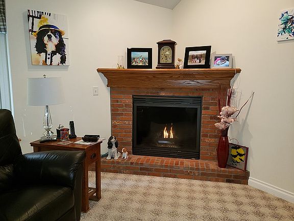 Corner Fireplace in Family Room
