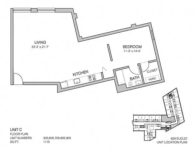 Floor plan L1-1115
