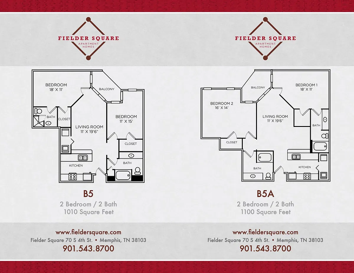 Floor plan B5 Two Bedroom