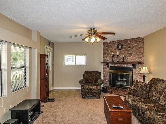 Living room with fireplace
