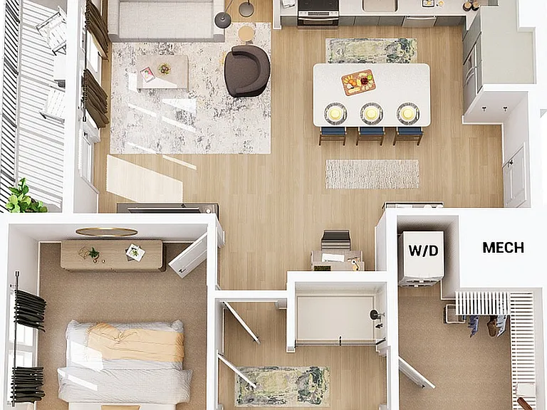 3D Floorplan - Unit A4 3D Floorplan - Unit A4