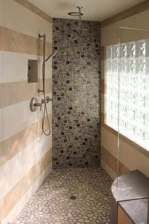 Contemporary Master Bathroom with Rain Shower Head by Madson Design ...