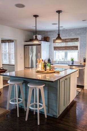 Contemporary Kitchen Design Ideas & Pictures | Zillow Digs | Zillow 9 tags Contemporary Kitchen with Natural Fiber Roman Shade, Meridian Gray  Quartz Countertop, Yoke Large Pendant