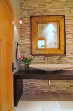 Contemporary Powder Room with specialty door by Signature Design ...