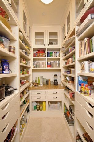 Traditional Pantry with High ceiling & travertine floors | Zillow Digs ...