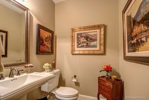 2 tags traditional powder room with pedestal sink european cabinets wood counters signature hardware kacy - Pedestal Sink Bathroom Design Ideas 2 tags traditional powder room with pedestal sink european cabinets wood counters signature hardware kacy - Pedestal Sink Bathroom Design Ideas