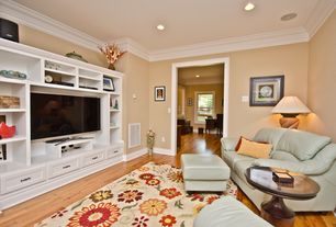 Living Room Crown Molding Design Ideas & Pictures | Zillow Digs ...  Eclectic Living Room with Built-in bookshelf, Parker House Entertainment  Center Hartford PH-