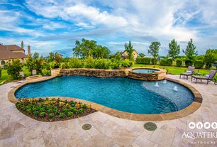 Swimming Pool Ideas - Design, Accessories & Pictures | Zillow Digs ...  3 tags Country Swimming Pool with Fountain, Pathway, Fence, National Pool  Tile Natural Ledger Stone