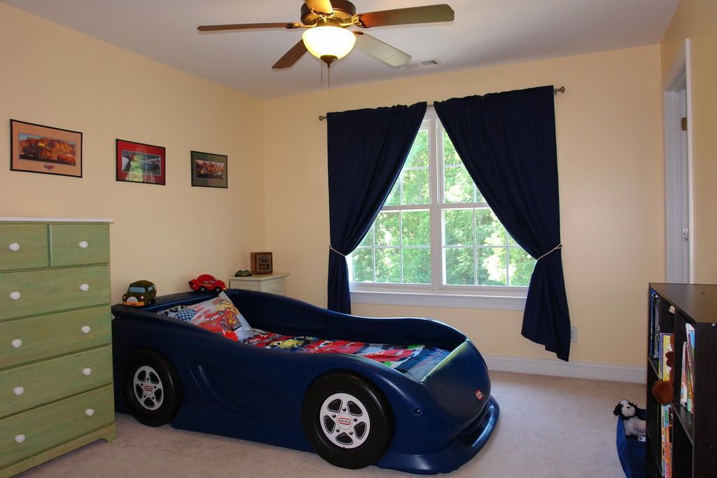 Eclectic Kids Bedroom With Ceiling Fan Fabric Curtain In Forest Eclectic Kids Bedroom With Dresser Carpet Kidkraft Racecar Toddler Bedding Fabric Curtain