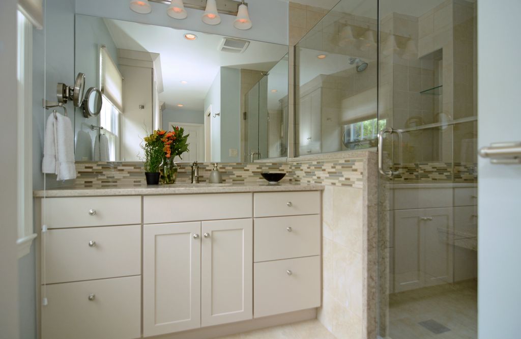 Quorum Bathroom Lighting modern master bathroom with frameless showerdoorjan goldman Quorum Bathroom Lighting modern master bathroom with frameless showerdoorjan goldman