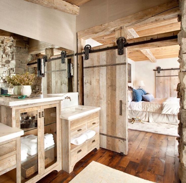 Rustic Chic Bathroom Vanity country master bathroom with high ceiling & undermount sink Rustic Chic Bathroom Vanity country master bathroom with high ceiling & undermount sink