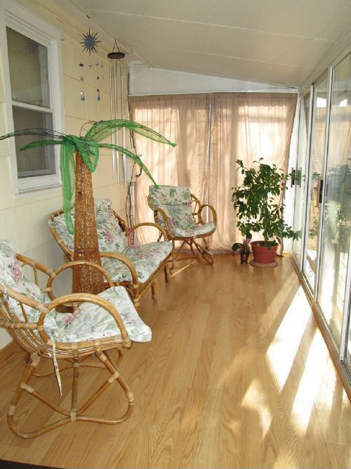 Traditional Porch with Laminate floors 