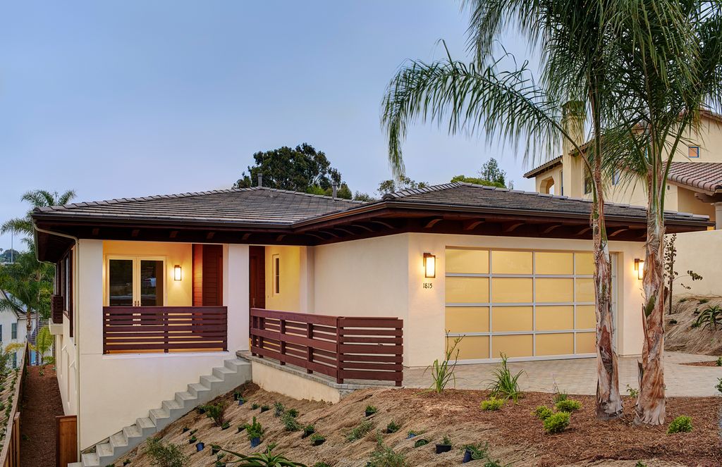 Exterior of Home with Pathway & exterior tile floors in CARLSBAD, CA
