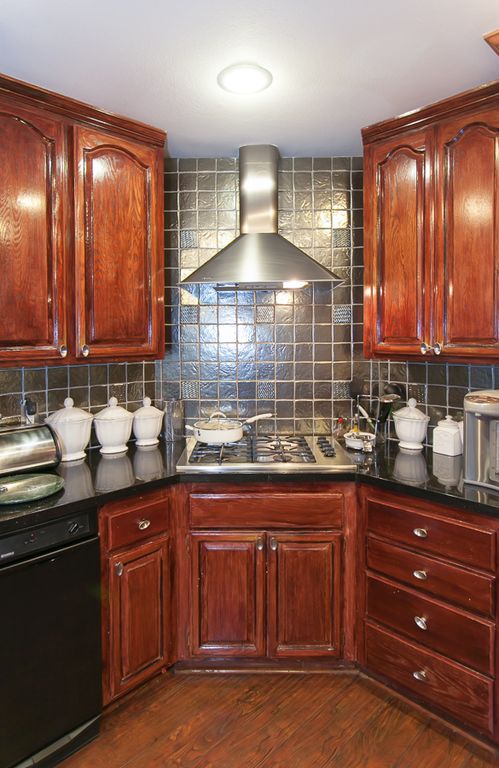 traditional kitchen with raised panel & slate tile in sherman oaks traditional kitchen with raised panel & slate tile in sherman oaks