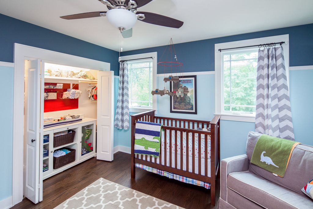 Traditional Nursery With Carpet By Cg S Design Build Zillow Digs Traditional Nursery With Carpet Built In Bookshelf Flush Light Wainscoting Hardwood