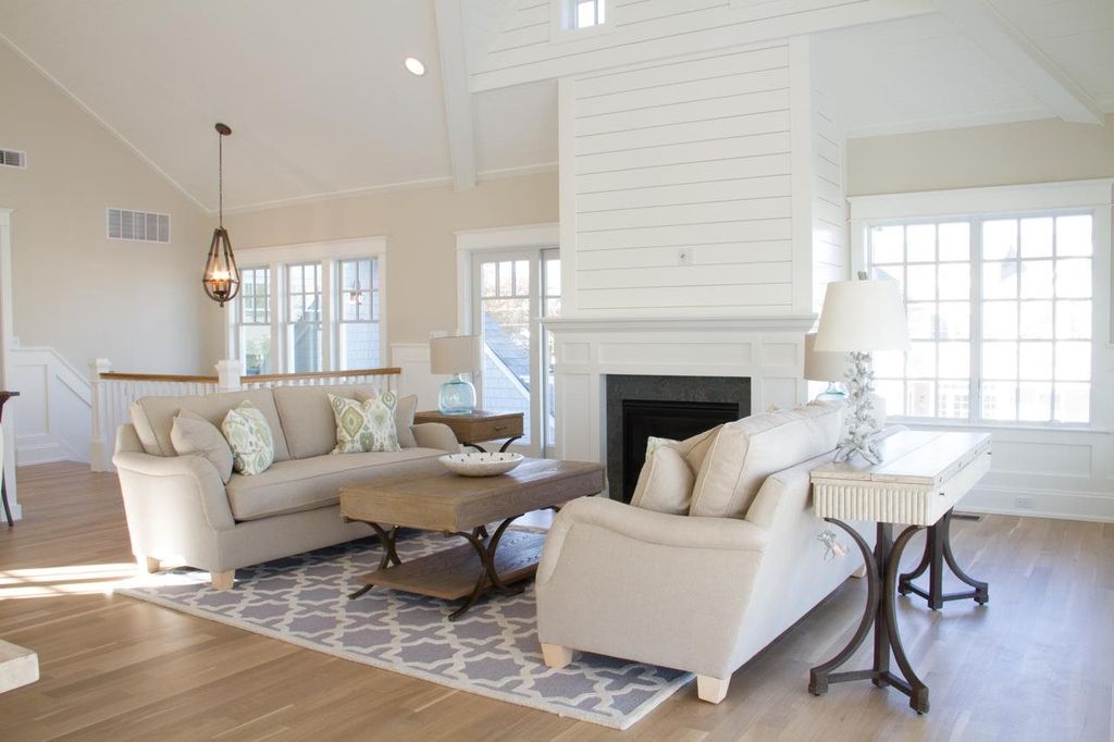 Cottage Living Room With Fireplace cottage living room with hardwood floors & metal fireplace in Cottage Living Room With Fireplace cottage living room with hardwood floors & metal fireplace in