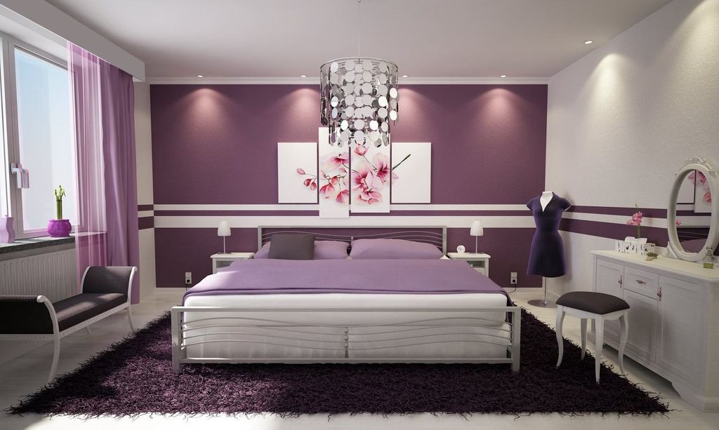 Purple Modern Master Bedroom modern master bedroom with chair rail & concrete tile | zillow Purple Modern Master Bedroom modern master bedroom with chair rail & concrete tile | zillow