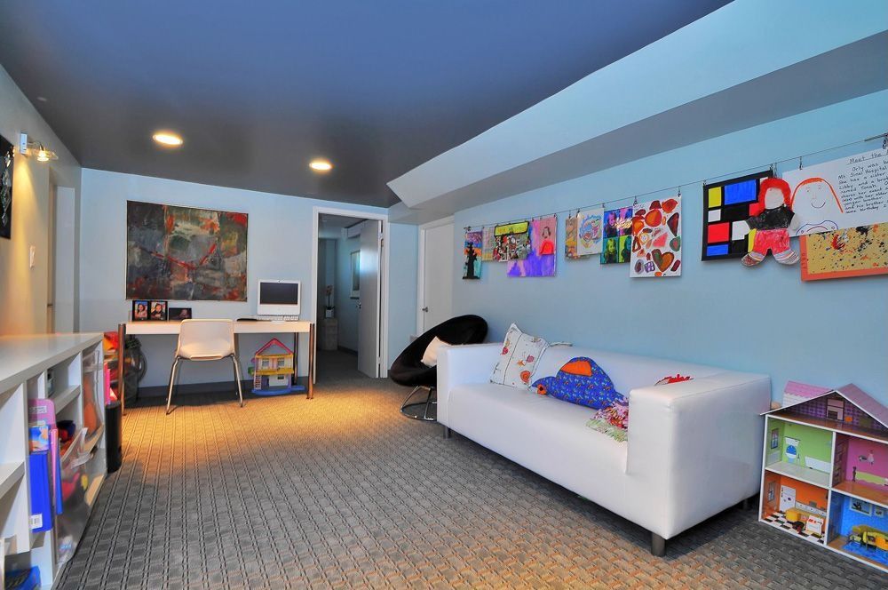 Contemporary Playroom with Wall sconce & Carpet in Tenafly, NJ Zillow