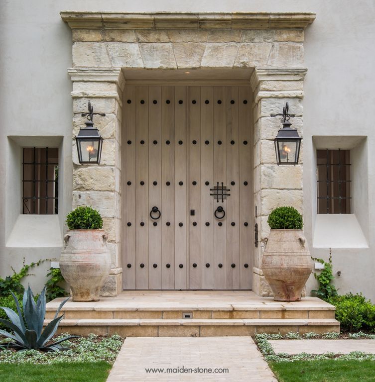 Mediterranean Front Door with Natural stone by Hal McCullough Zillow