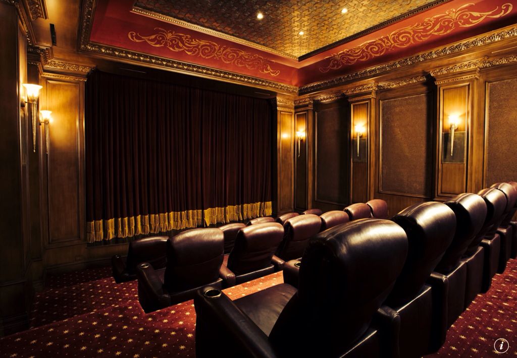 Traditional Home Theater with Crown molding & Box ceiling Zillow Digs