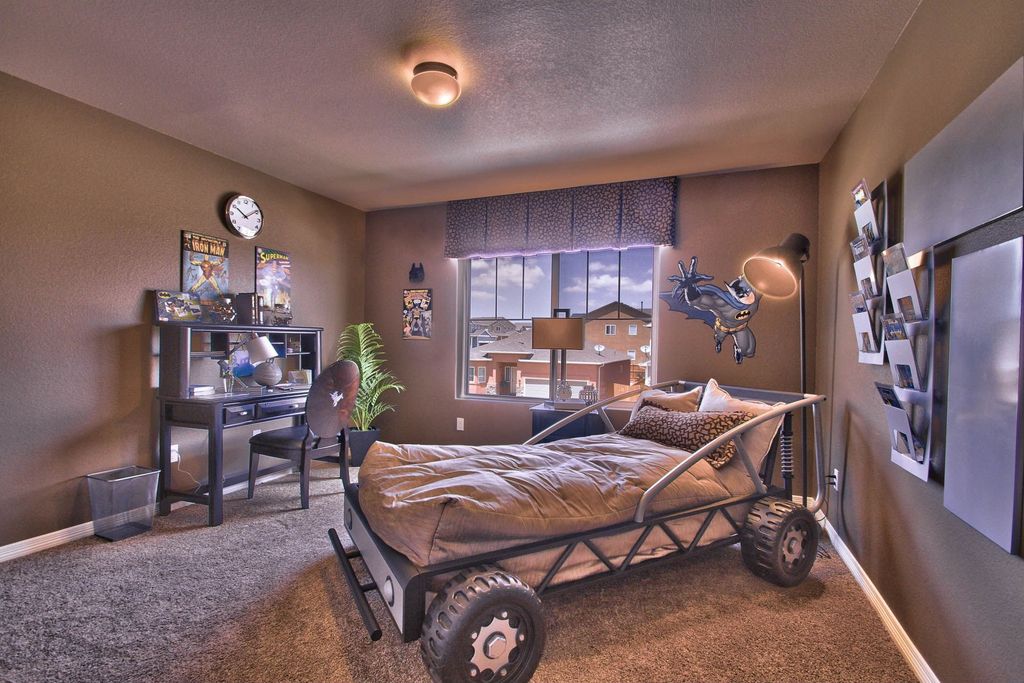 Eclectic Kids Bedroom with flush light & Carpet in Peyton, CO ... Eclectic Kids Bedroom with flush light & Carpet in Peyton, CO ...