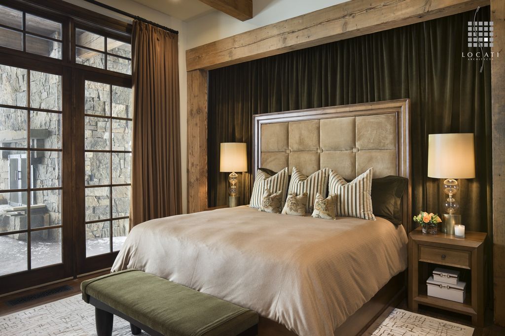 Rustic Master Bedroom with Transom window by Locati Architects | Zillow ...