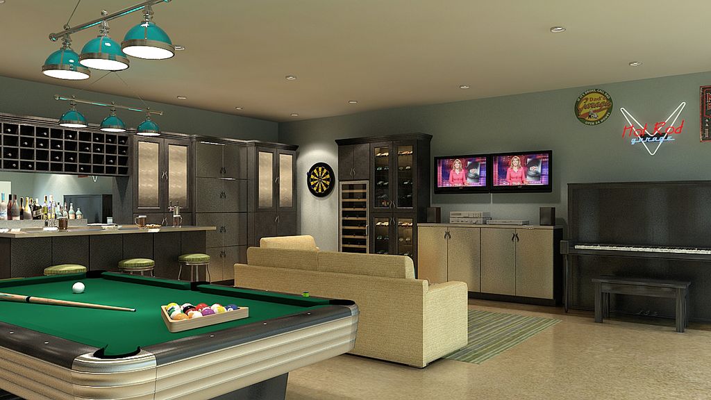 Contemporary Game Room with Builtin bookshelf by Closet Factory Zillow Digs Zillow