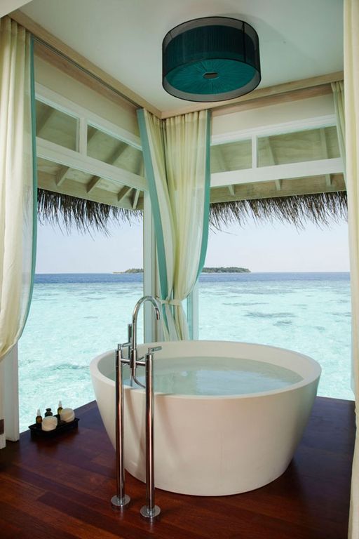 Tropical Master Bathroom With Freestanding Bathtub Aquatica PureScape 54 X Acrylic Tropical Master Bathroom With Freestanding Bathtub Aquatica PureScape 54 X Acrylic