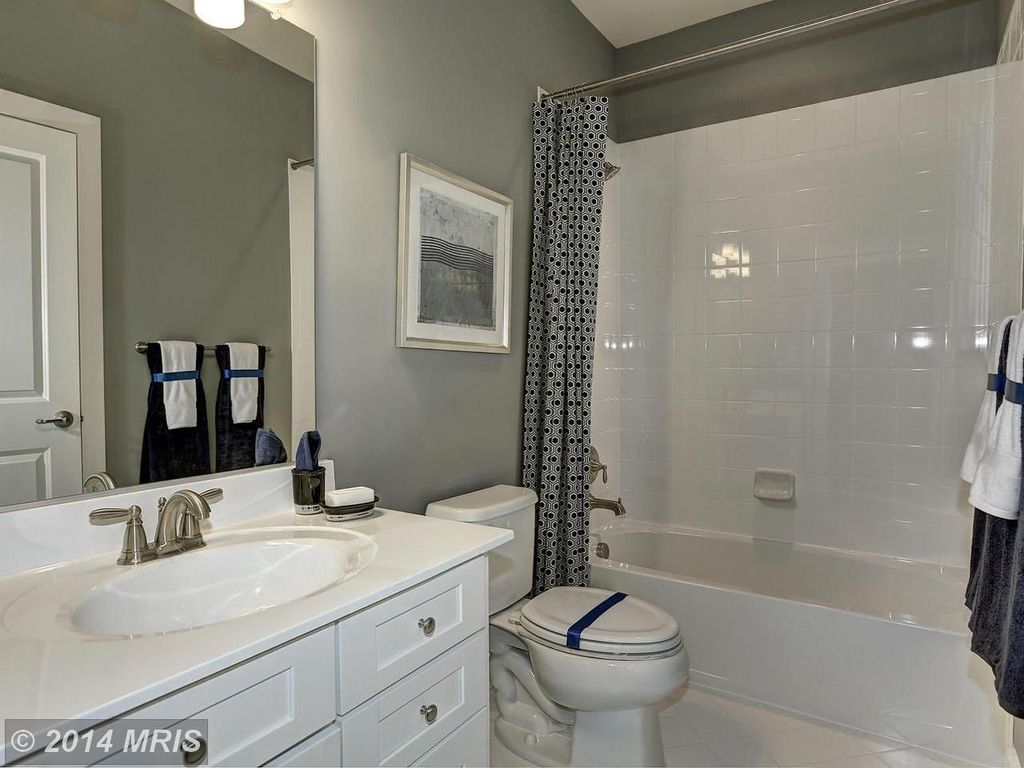 Traditional Full Bathroom with Flat panel cabinets & Flush in Annapolis ...