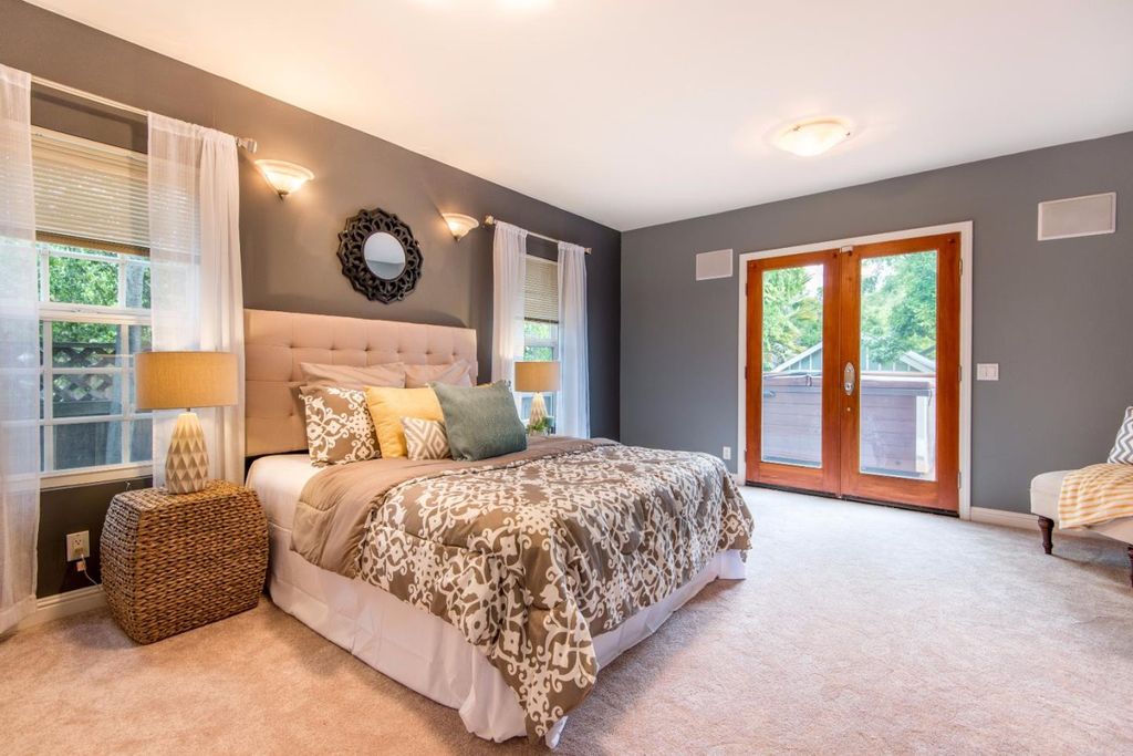 Master Bedroom Upholstered Headboard traditional master bedroom with flush light & carpet in redwood Master Bedroom Upholstered Headboard traditional master bedroom with flush light & carpet in redwood