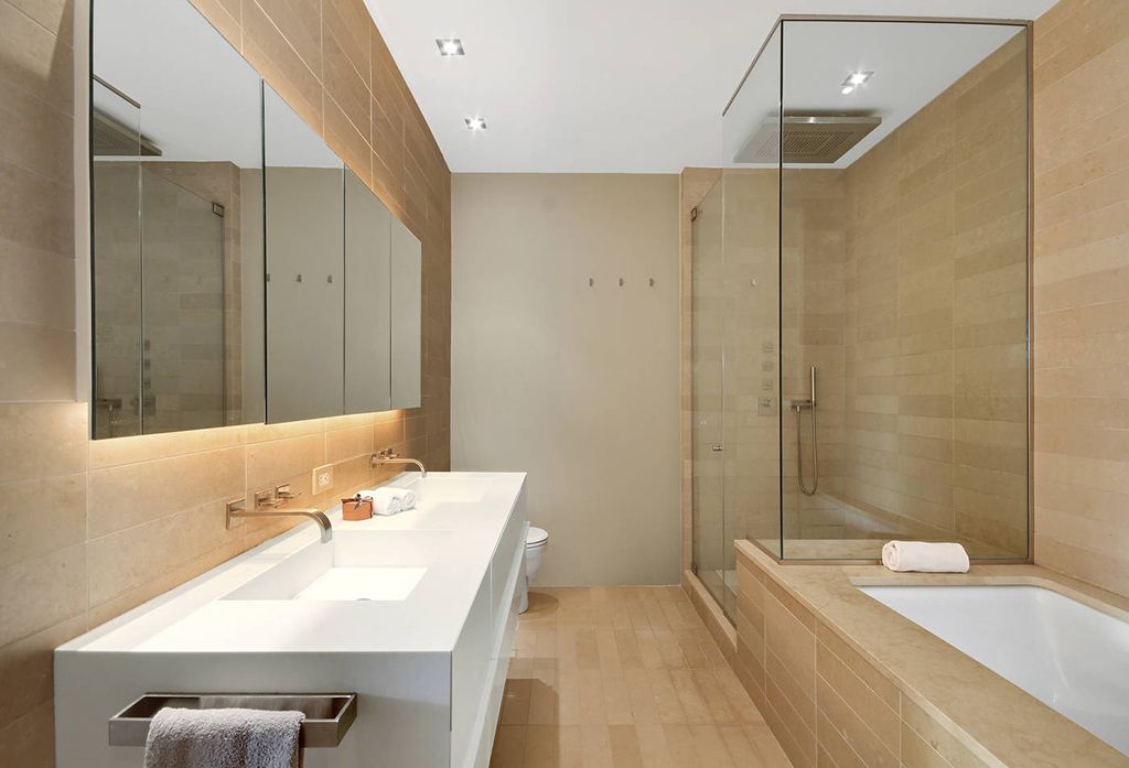 Contemporary European Bathrooms contemporary master bathroom with corian countersthe corcoran Contemporary European Bathrooms contemporary master bathroom with corian countersthe corcoran