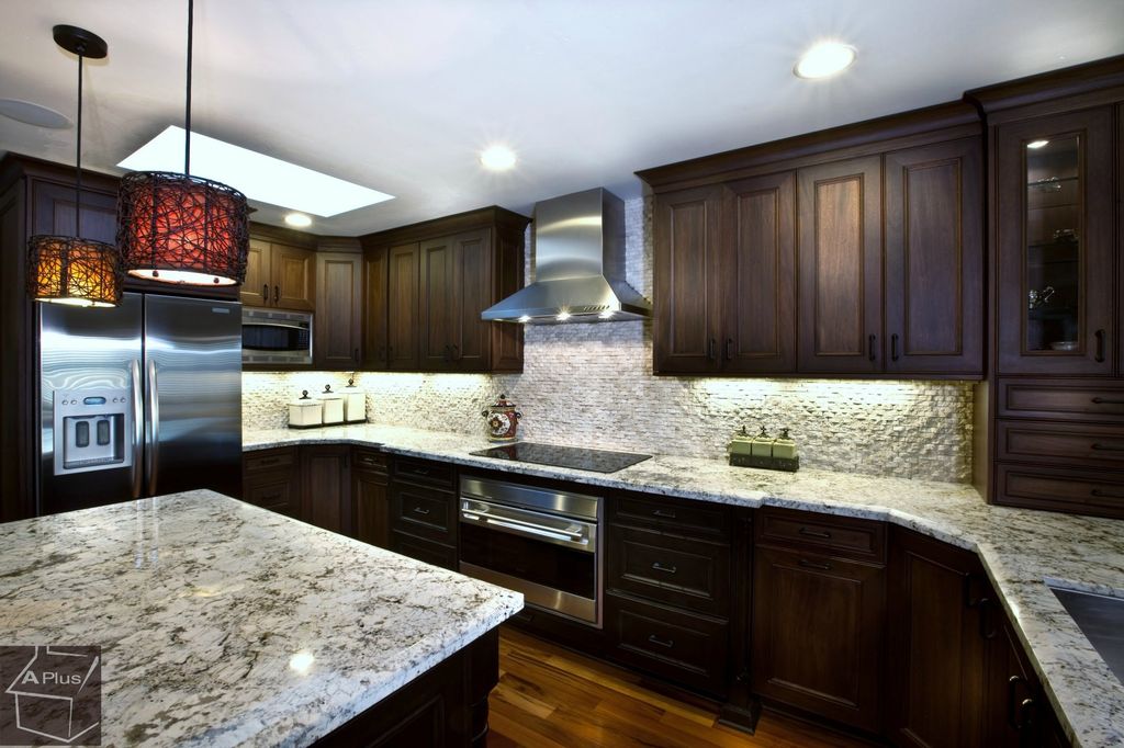 Traditional Kitchen with Ushaped by APlus Interior Design & Remodeling
