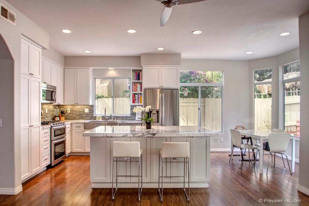 Contemporary Kitchen with Ceiling fan & L-shaped in SAN DIEGO, CA