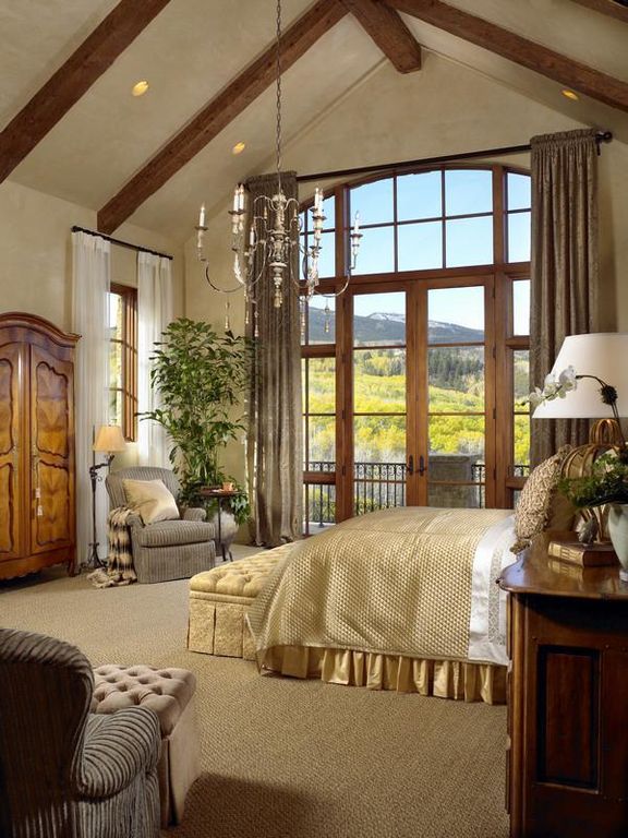 Traditional Master Bedroom with Chandelier & Cathedral ceiling Zillow