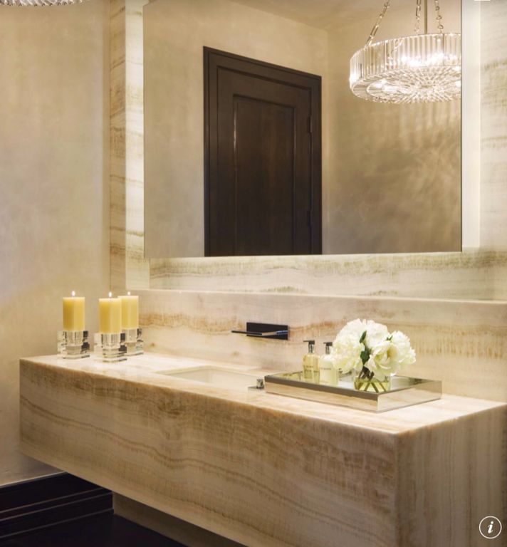 Traditional Powder Room with Chandelier & Powder room Zillow Digs