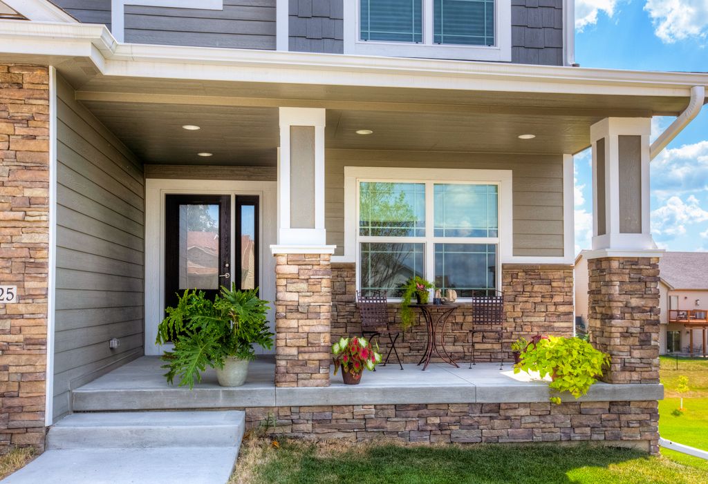 Craftsman Porch with exterior tile floors by Patrick Fox ...