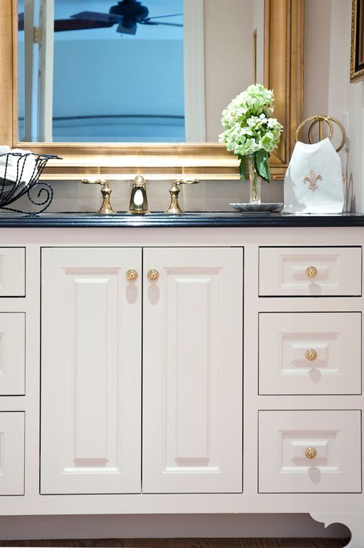 Traditional Powder Room with Undermount Sink by Michael Cadden Zillow