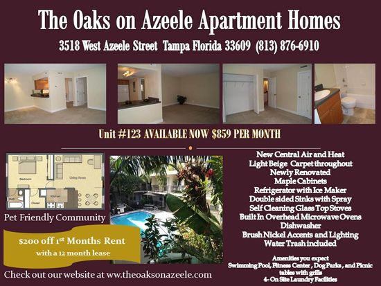 3506 W Azeele St Apt 123 Tampa Fl 33609 Zillow