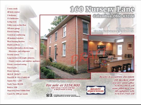 160 Nursery Ln Columbus Oh 43206 Zillow Ohio Columbus 43206 Merion Village 160 Nursery Ln