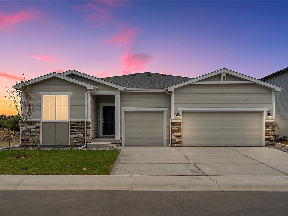 The Granby floorplan exterior image taken at a Meritage Homes community in Northern Colorado.