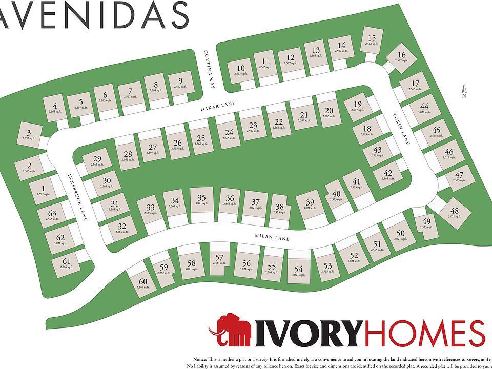 Avenidas Plat Map