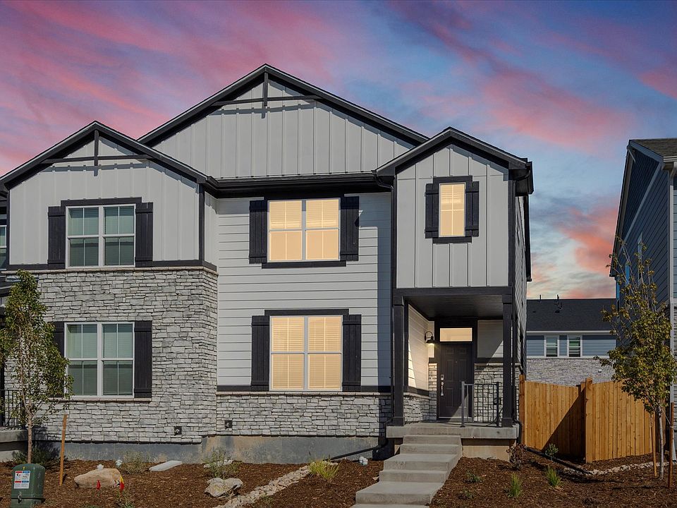 The Keystone floorplan exterior image taken at a Meritage Homes community in Aurora, CO.