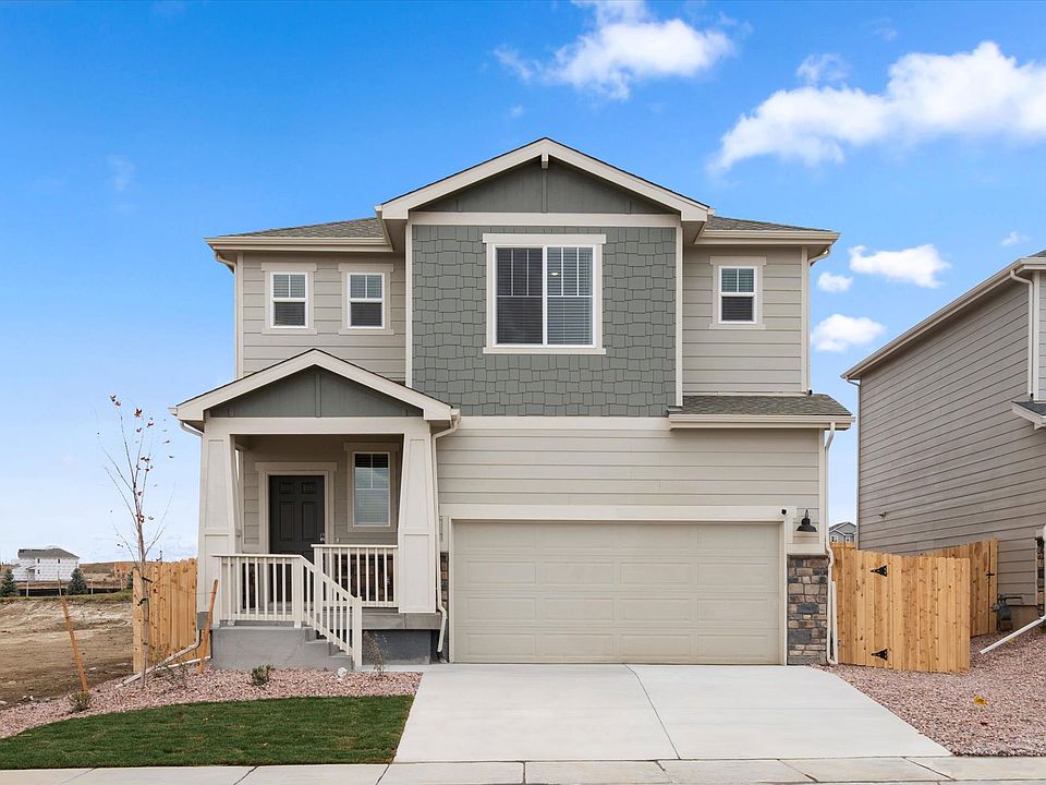 The Timberline floorplan exterior image taken at a Meritage Homes community in Colorado Springs, CO.