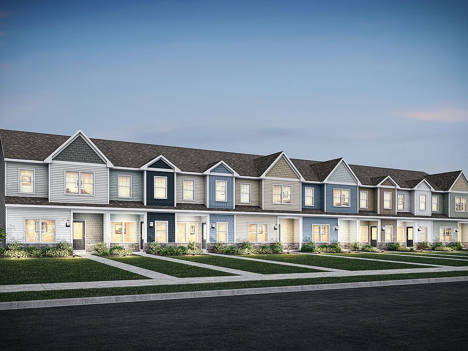Angled-view of the townhomes
