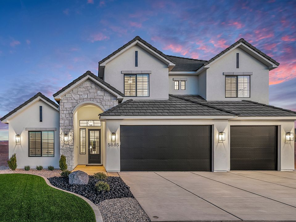 Desert Talus Model Home Front Exterior Ence Homes St. George Utah
