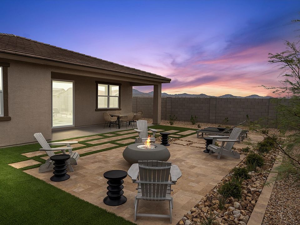 Backyard in the Lark Floorplan at Mesquite Mountain Ranch