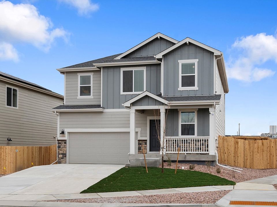 The Durango floorplan exterior image taken at a Meritage Homes community in Colorado Springs, CO.