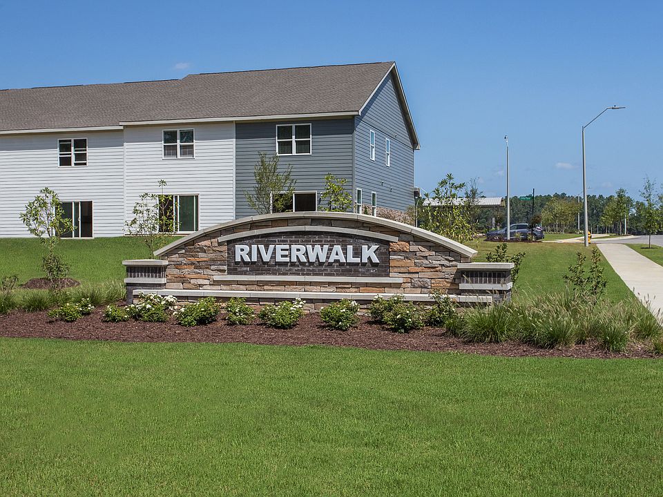 Riverwalk entry monument.